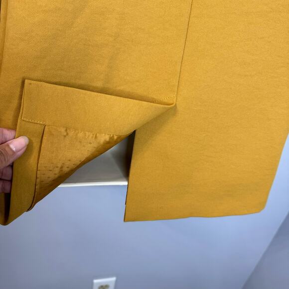 Gestuz LizaGZ Double Breasted Blazer Boxy Fit Relaxed Sz 36Small Mustard Yellow - Picture 13 of 15